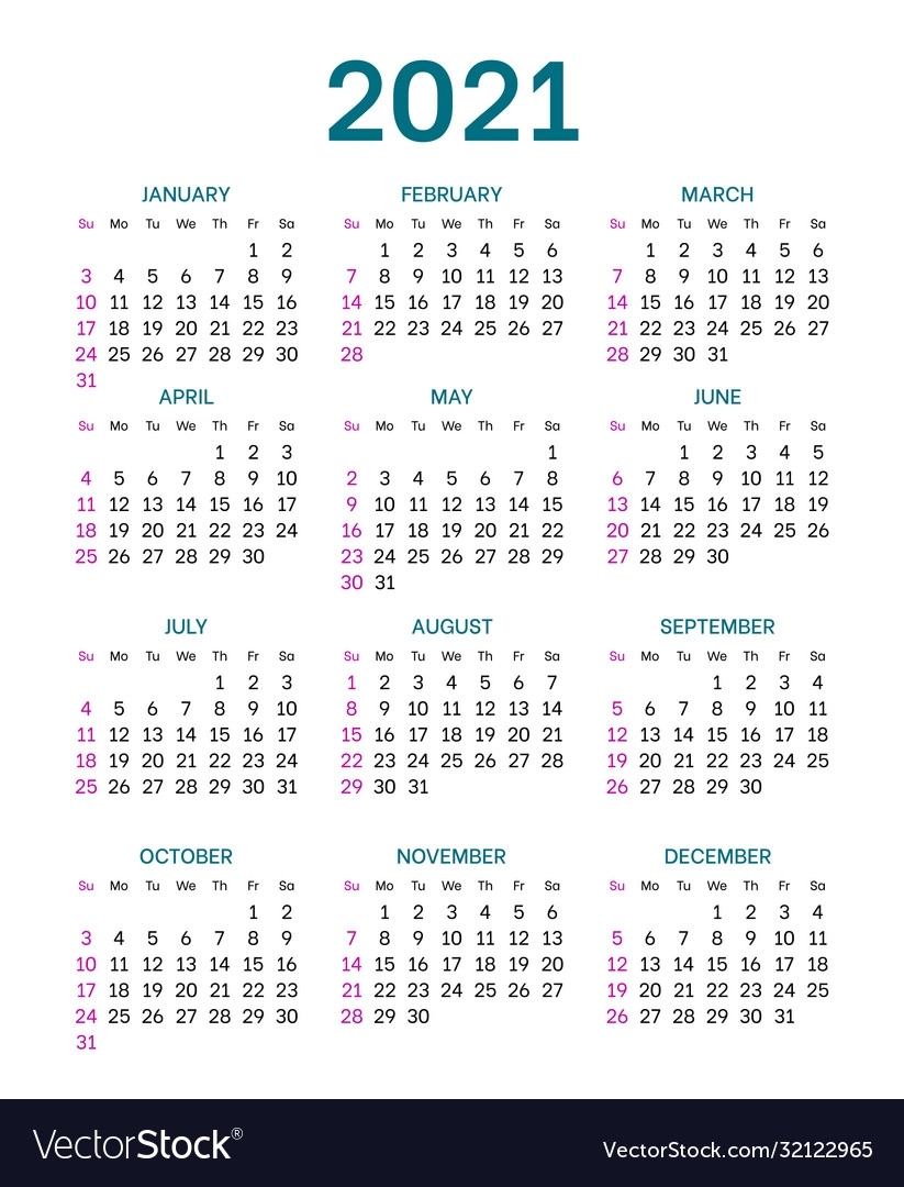 Catch 2021 Pocket Calendar Printable