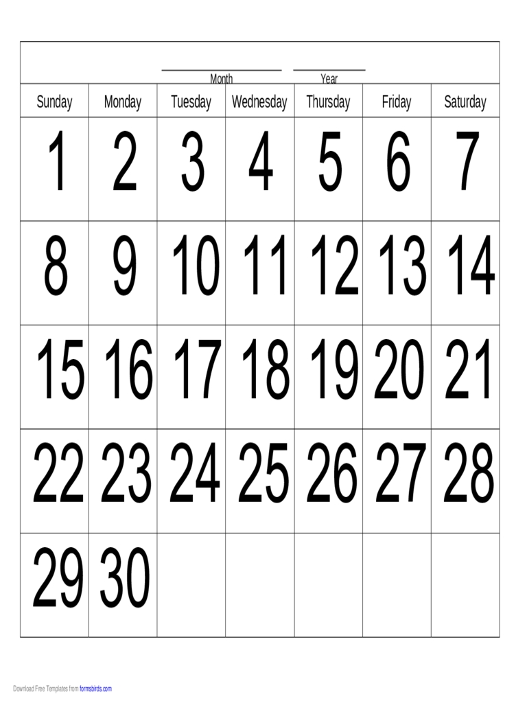 Catch 30 Day Calendar Online
