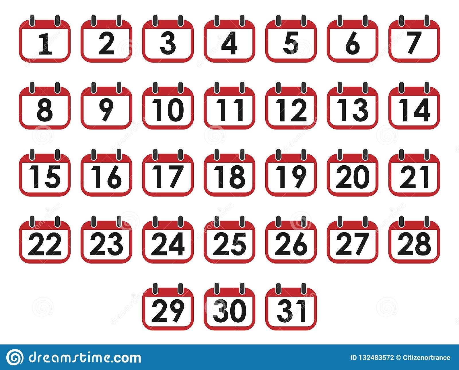 Catch 30 Day Calendar Page