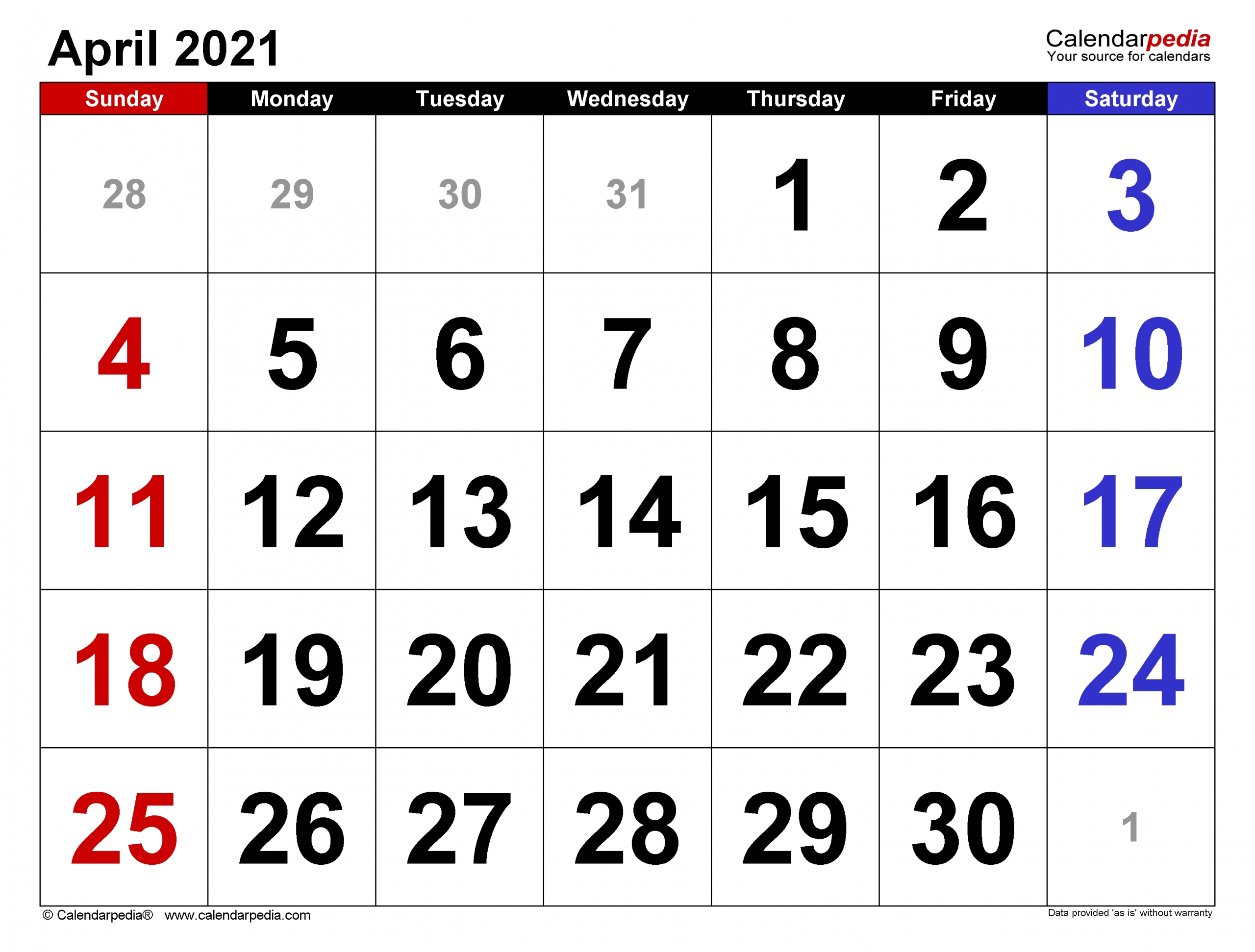 Catch April May Calendar 2021