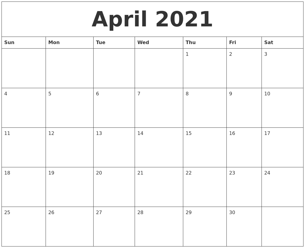 Catch April May Calendar 2021