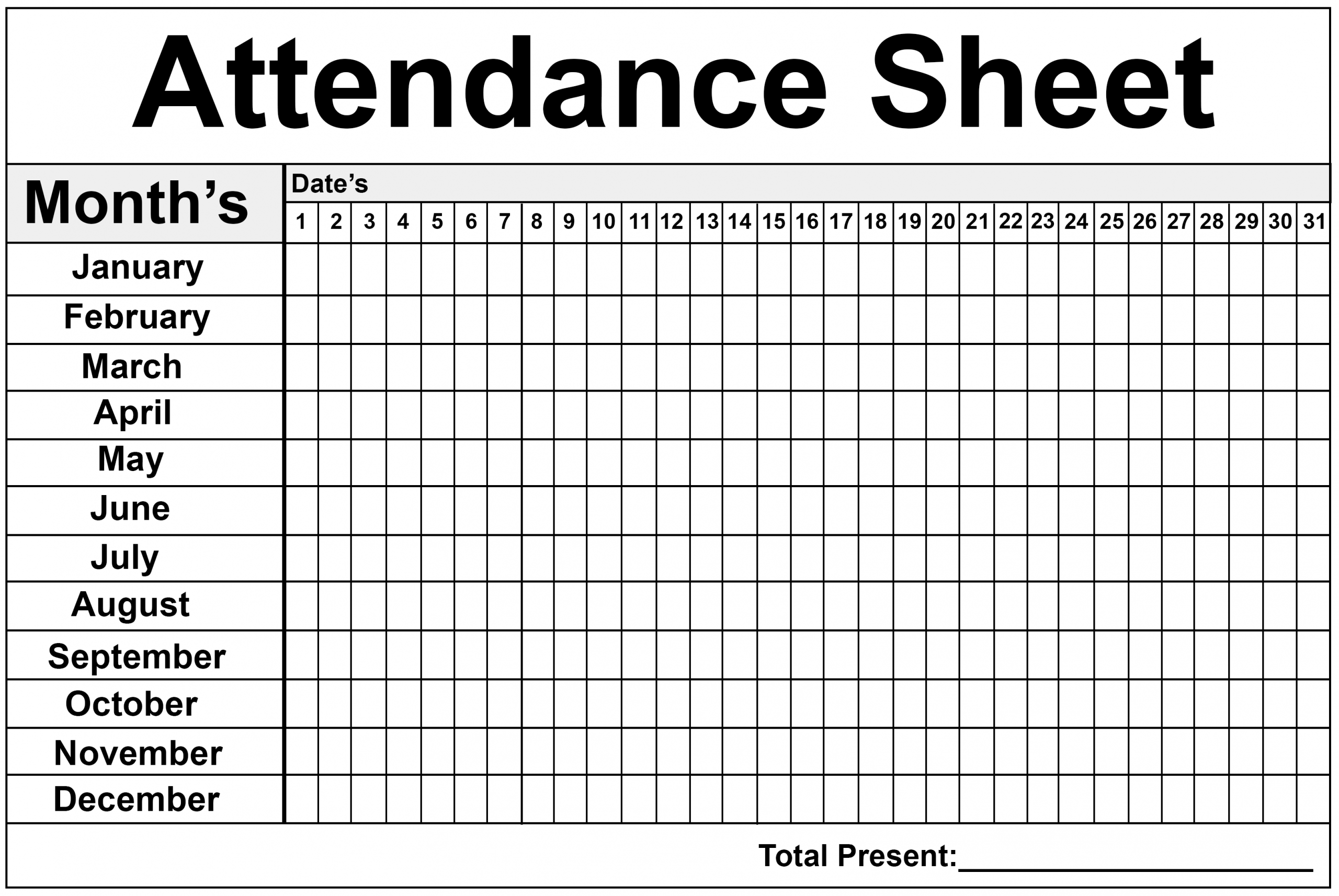 Catch Attendance Report Calendar Free