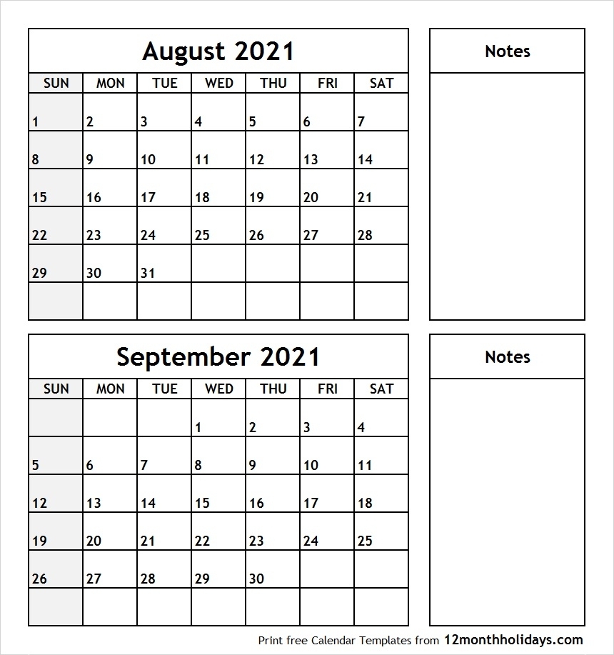 Catch August September Calendar 2021