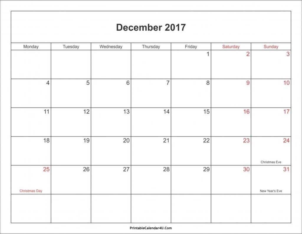 Catch Blank 31 Day Calendar Printable