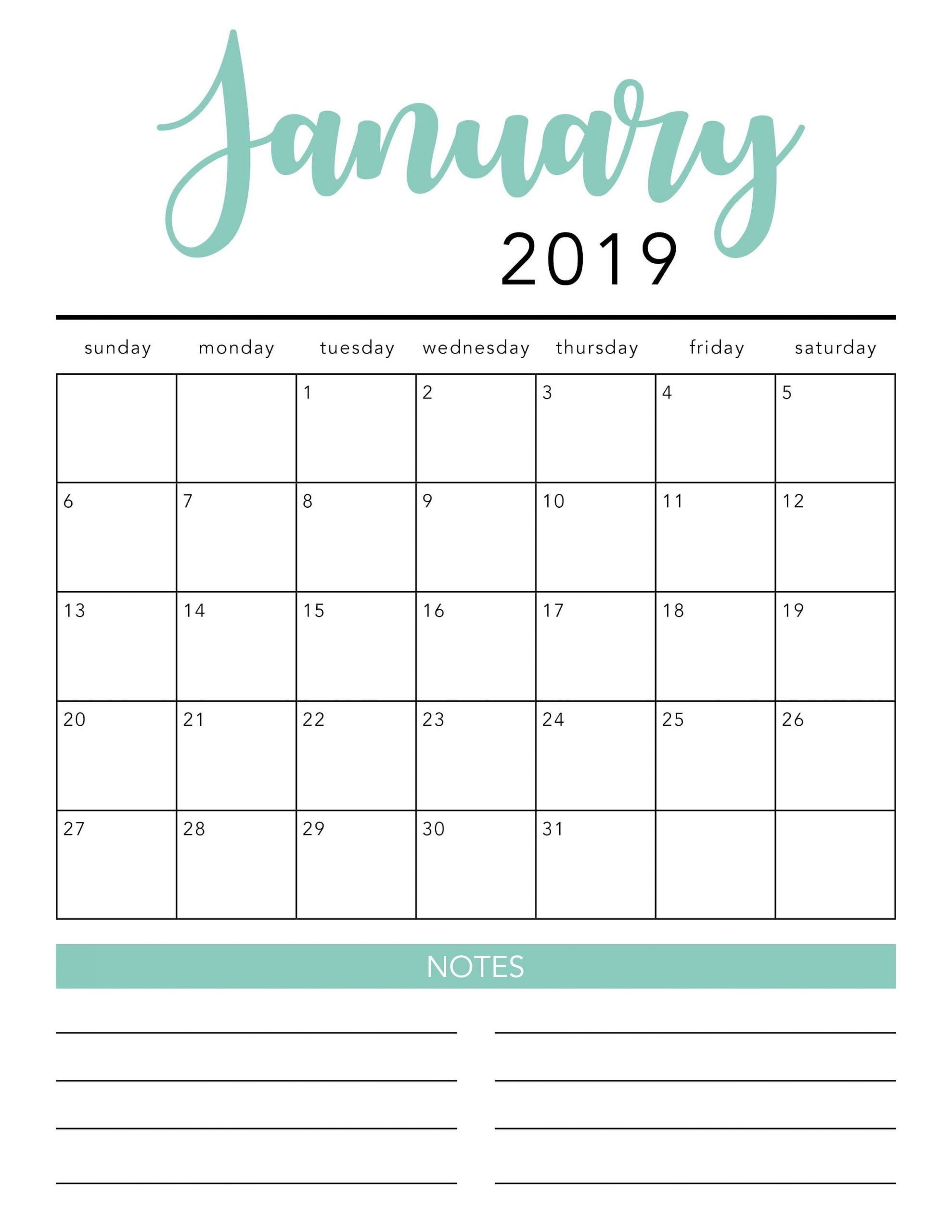 Catch Blank Calendar Template