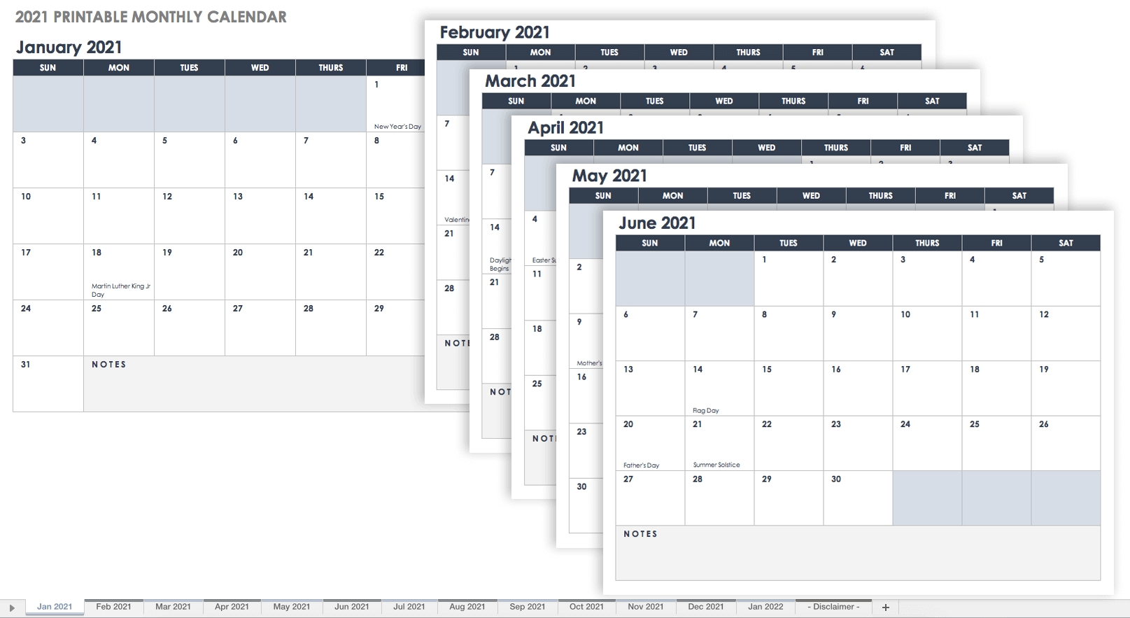 Catch Blank Monthly Calendar Template Excel 2021