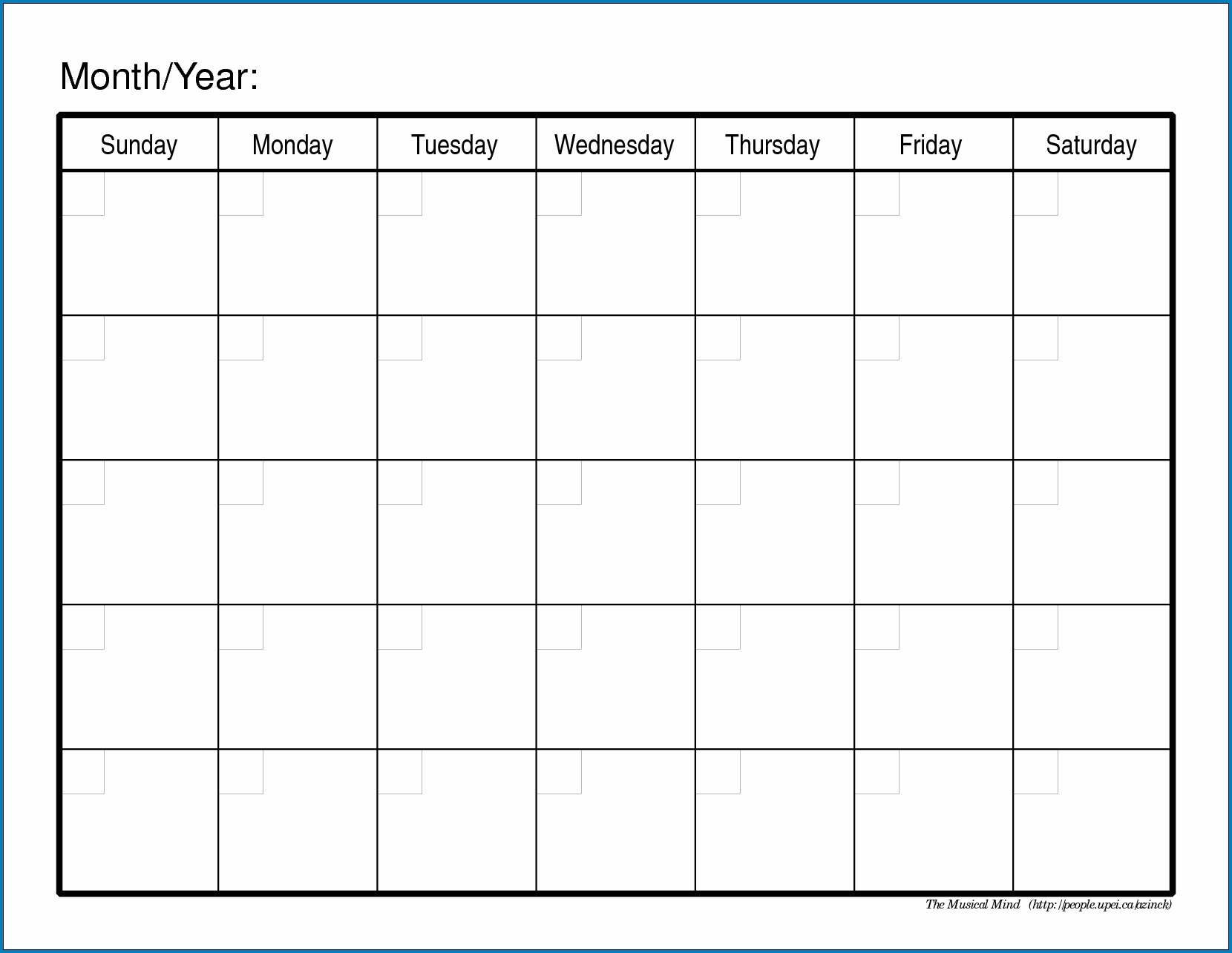 Catch Blank Monthly Calendar With Lines