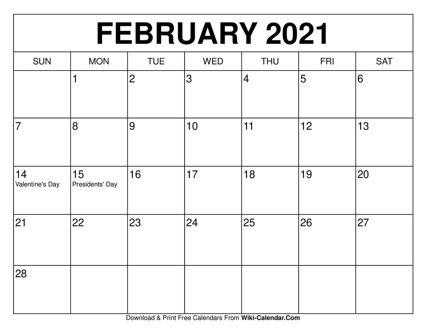 Catch Blank Standard Calendar