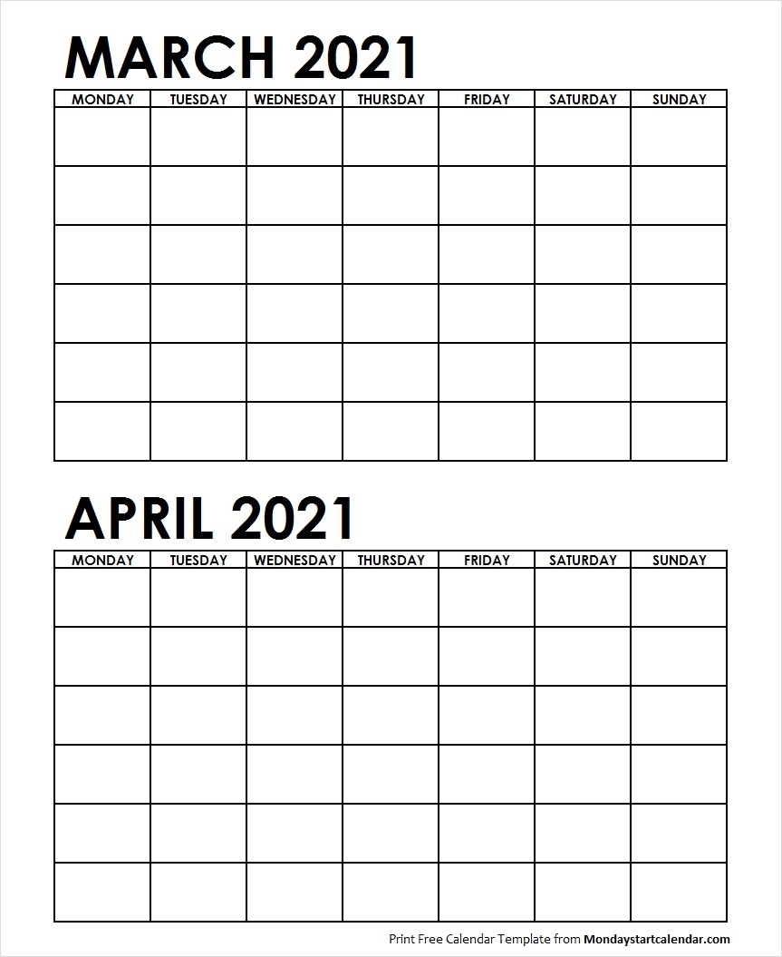 Catch Calendar March April 2021