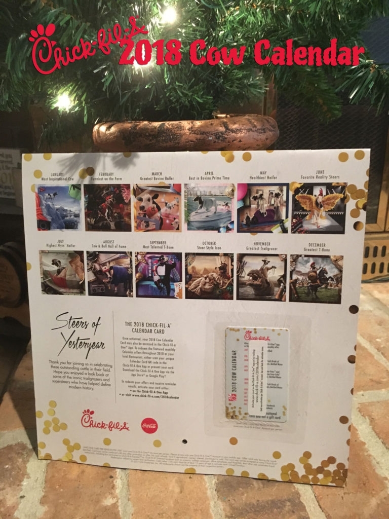 Catch Chic Fil-A Calendars