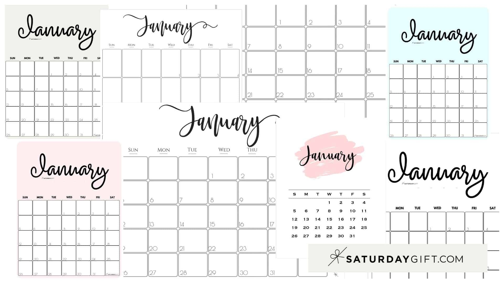 Catch Cute 2021 Printable Calendar By Month
