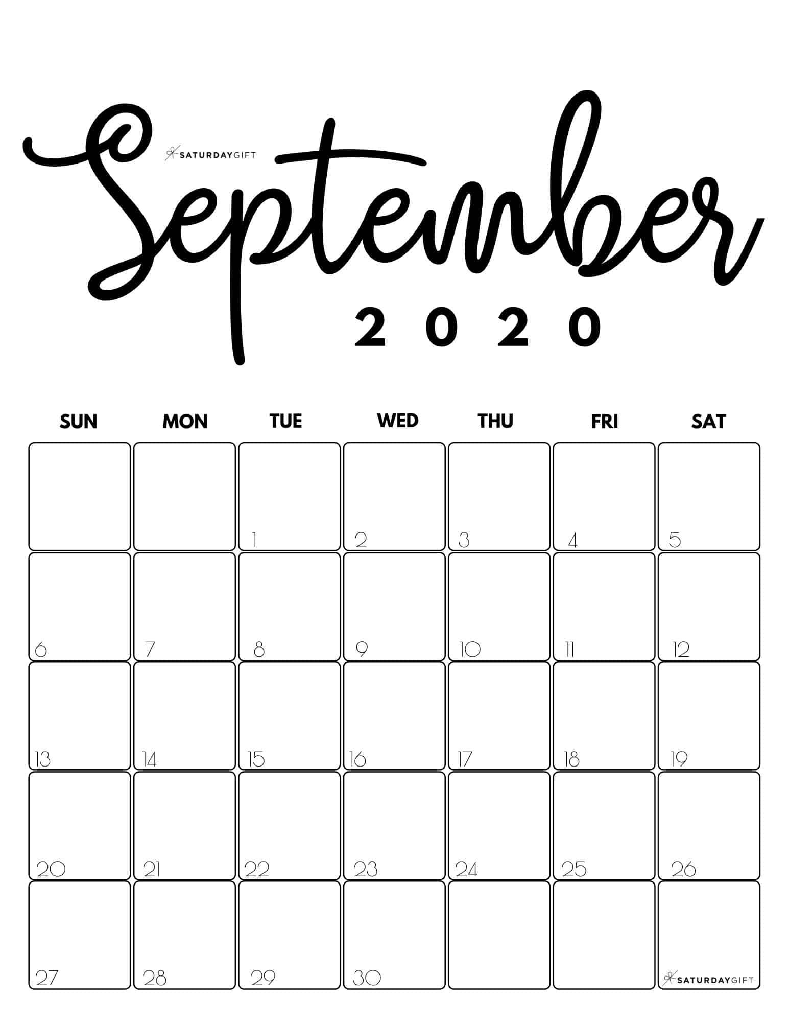 Catch Cute September 2021 Calendar