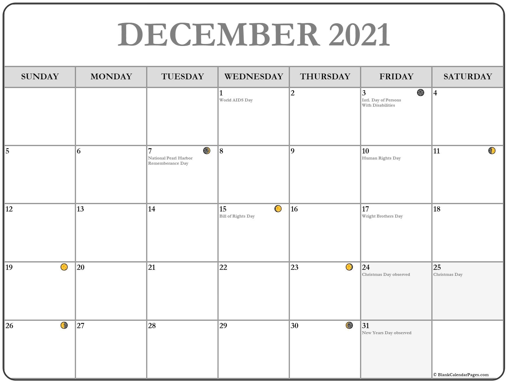 Catch December 2021 Moon Phase