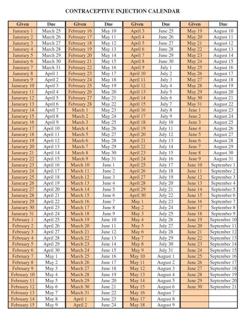 Catch Depo Schedule Calendar