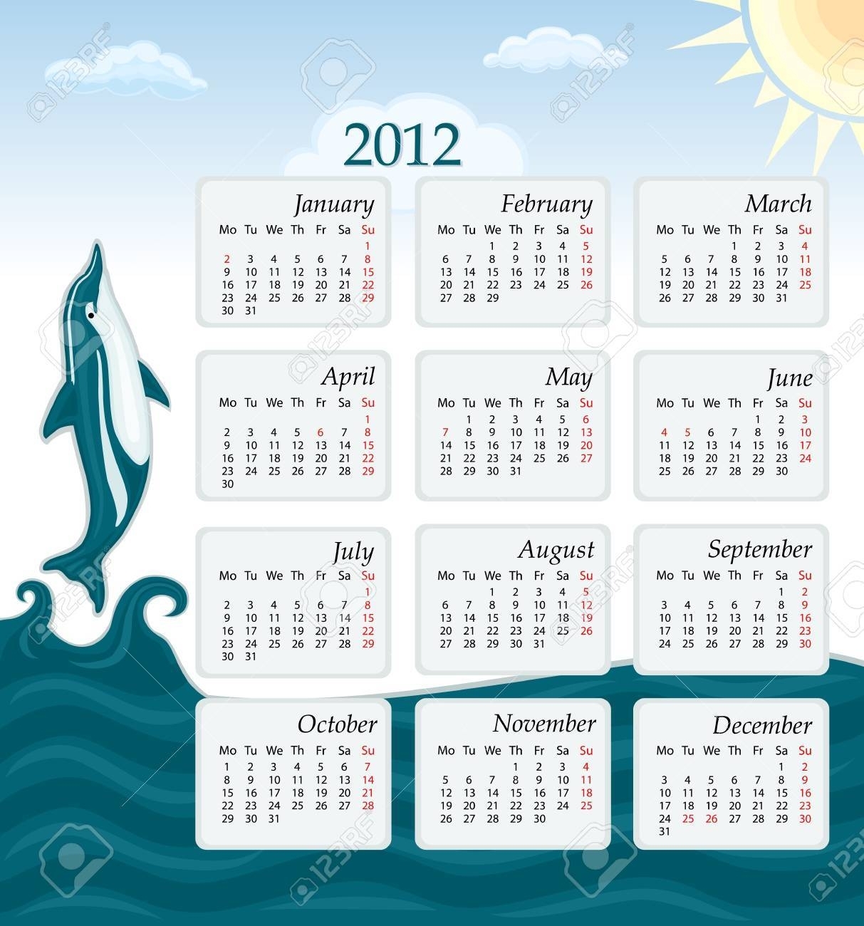 Catch Dolphin Calendar Free