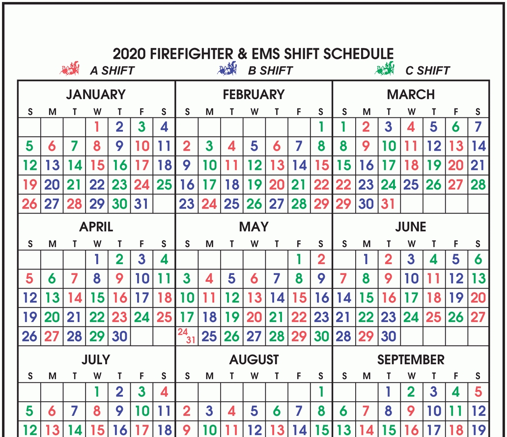 Fire Department Calendar 24/48 Shift Best Calendar Example