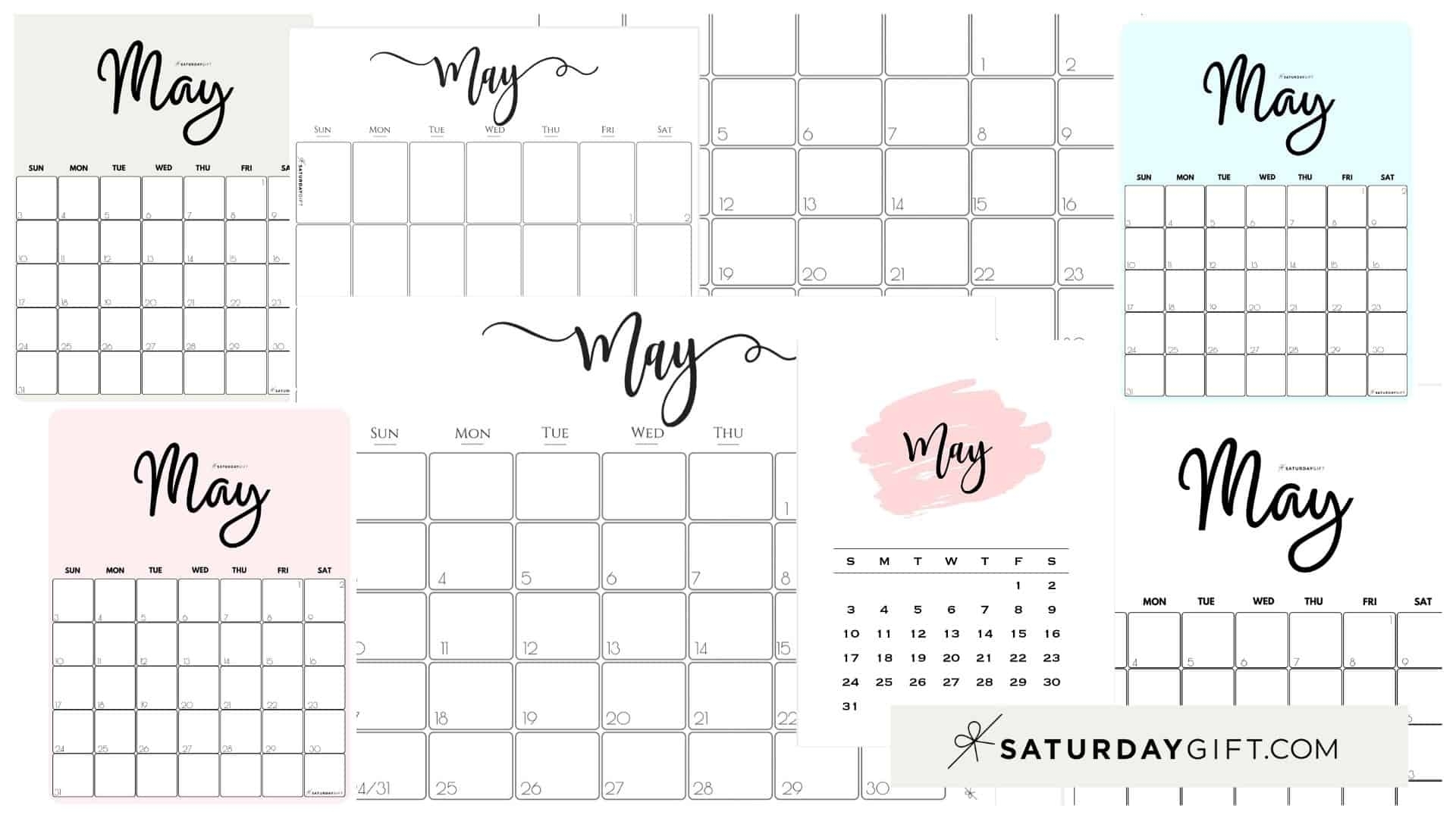 Catch Free Cute Monthly Calendar