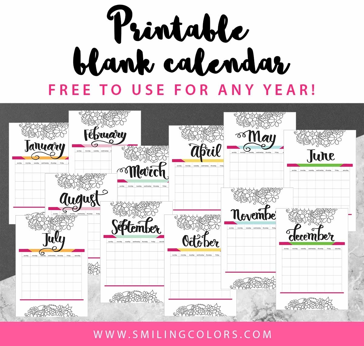 Catch Free Printable Blank Perpetual Calendars