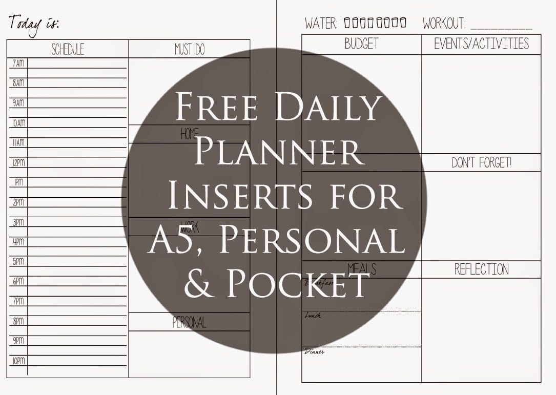 Catch Free Printable Pocket Planner