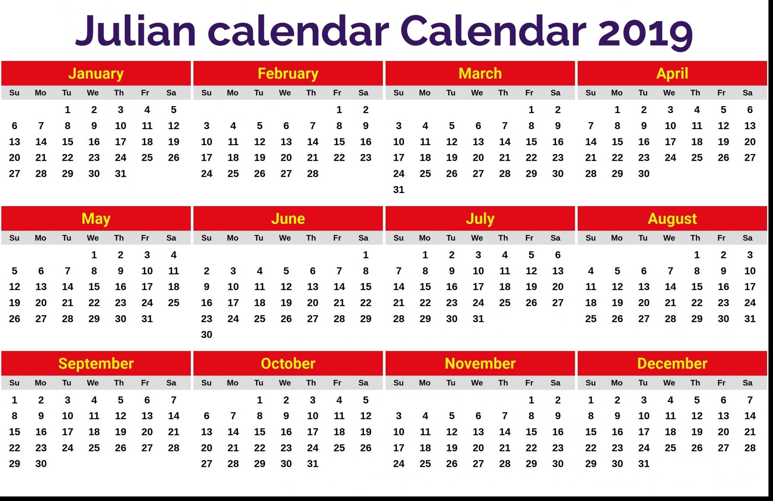 Catch Julian Calendar July 16