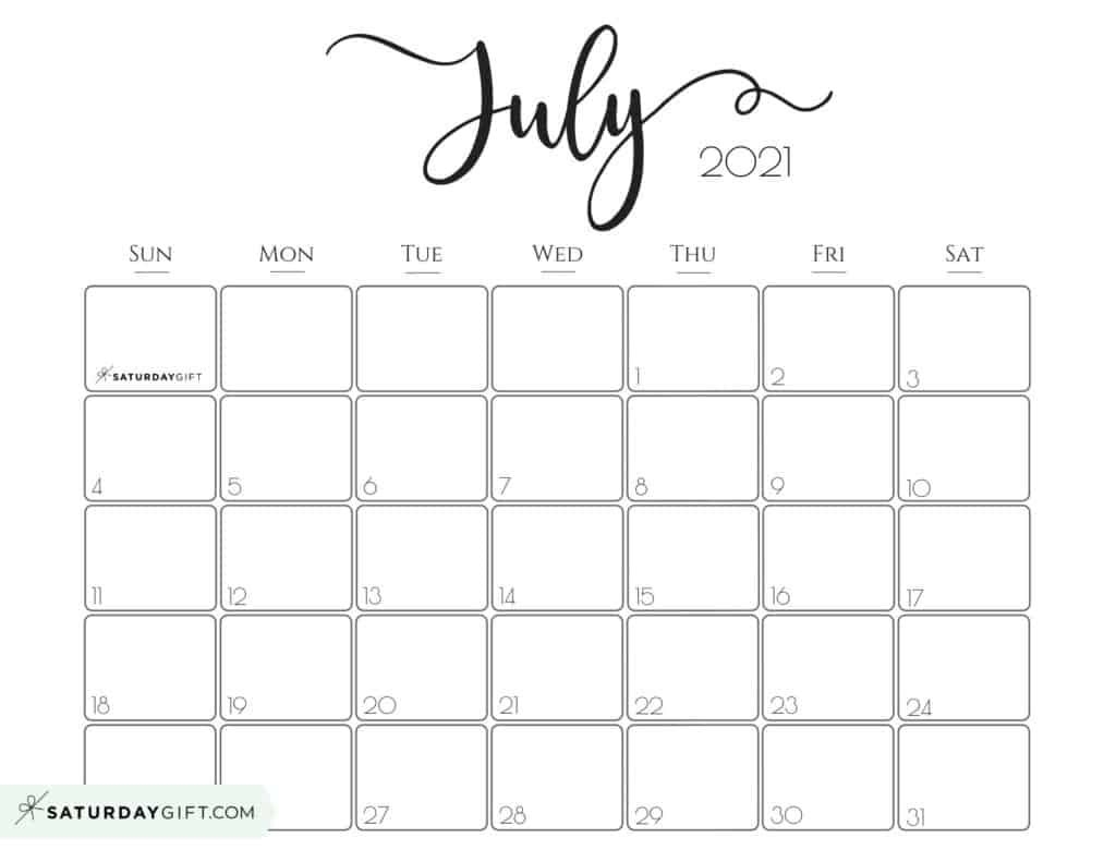 Catch July 2021 Calendar Template