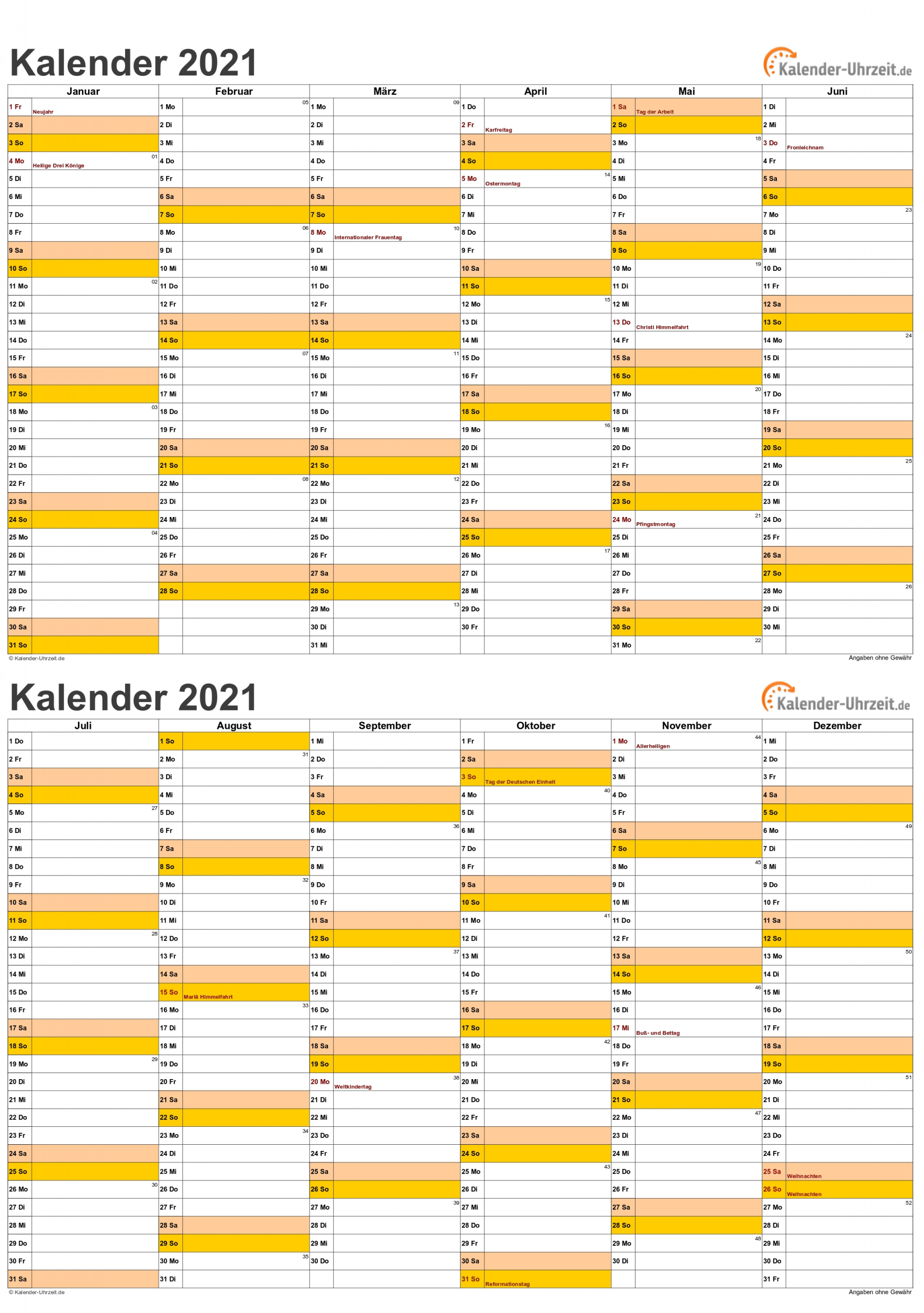 Catch Kalender 2021 Ab Juli