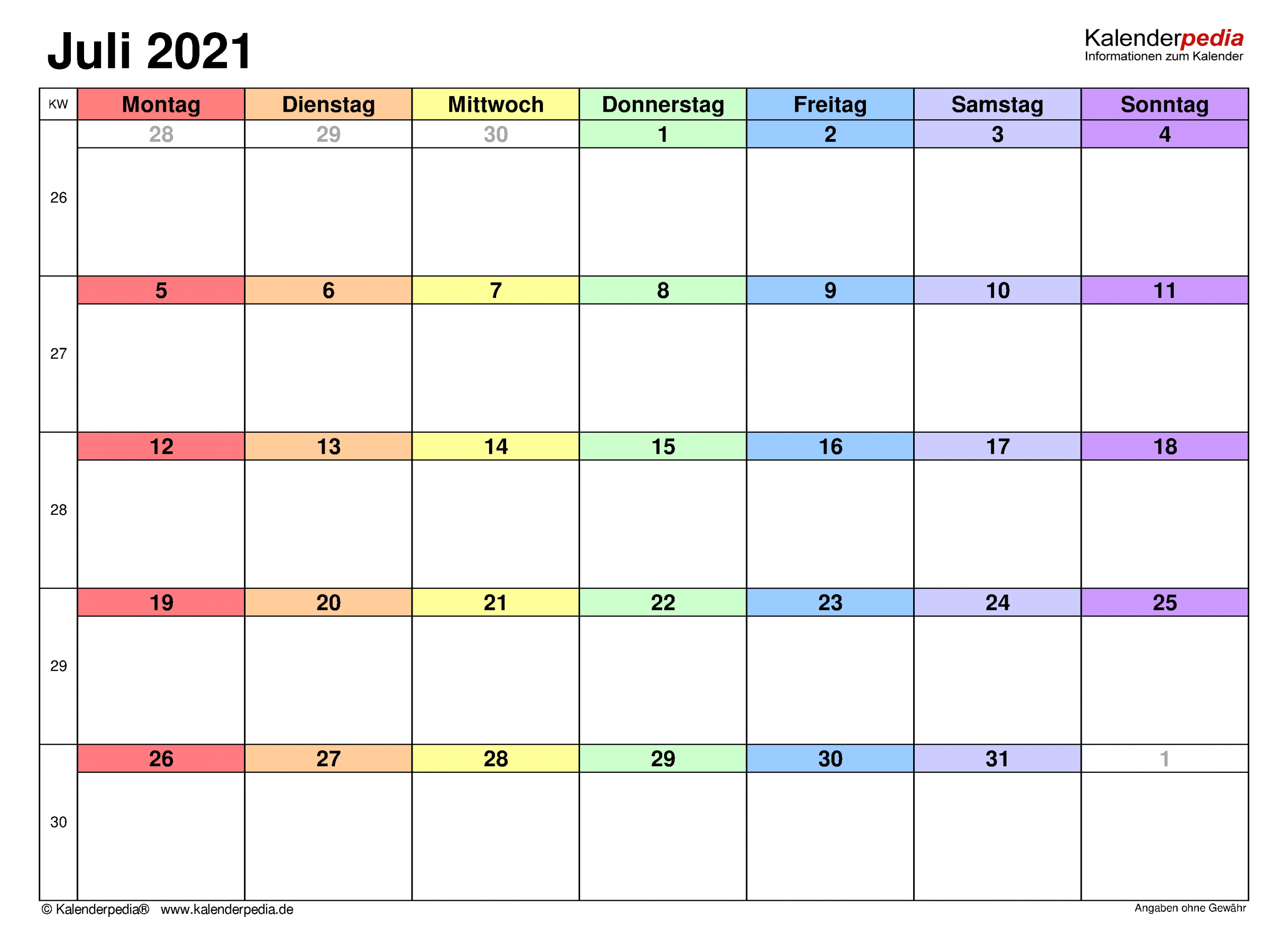 Catch Kalender 2021 Ab Juli