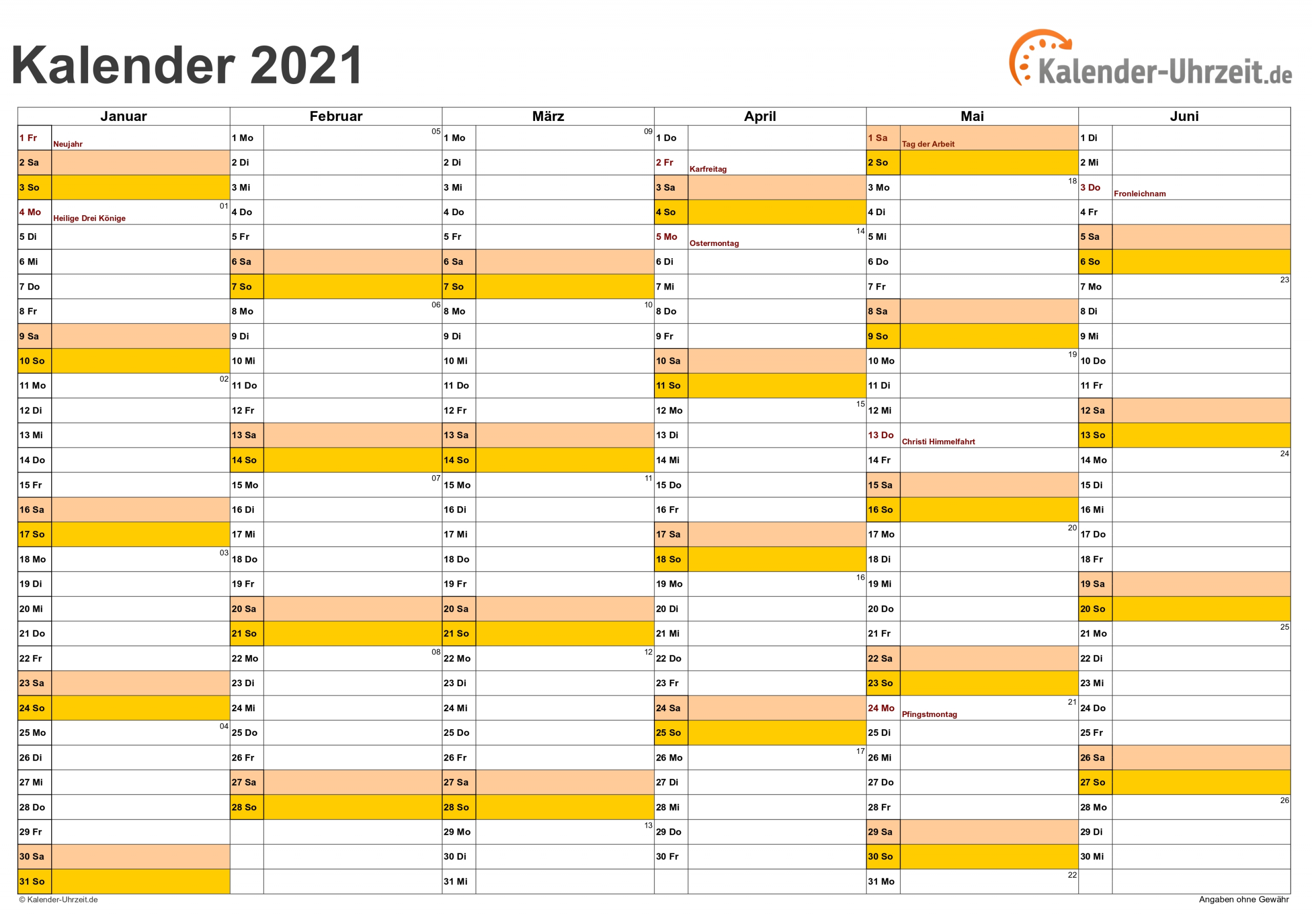 Kalender 2021 Zum Ausdrucken | Best Calendar Example