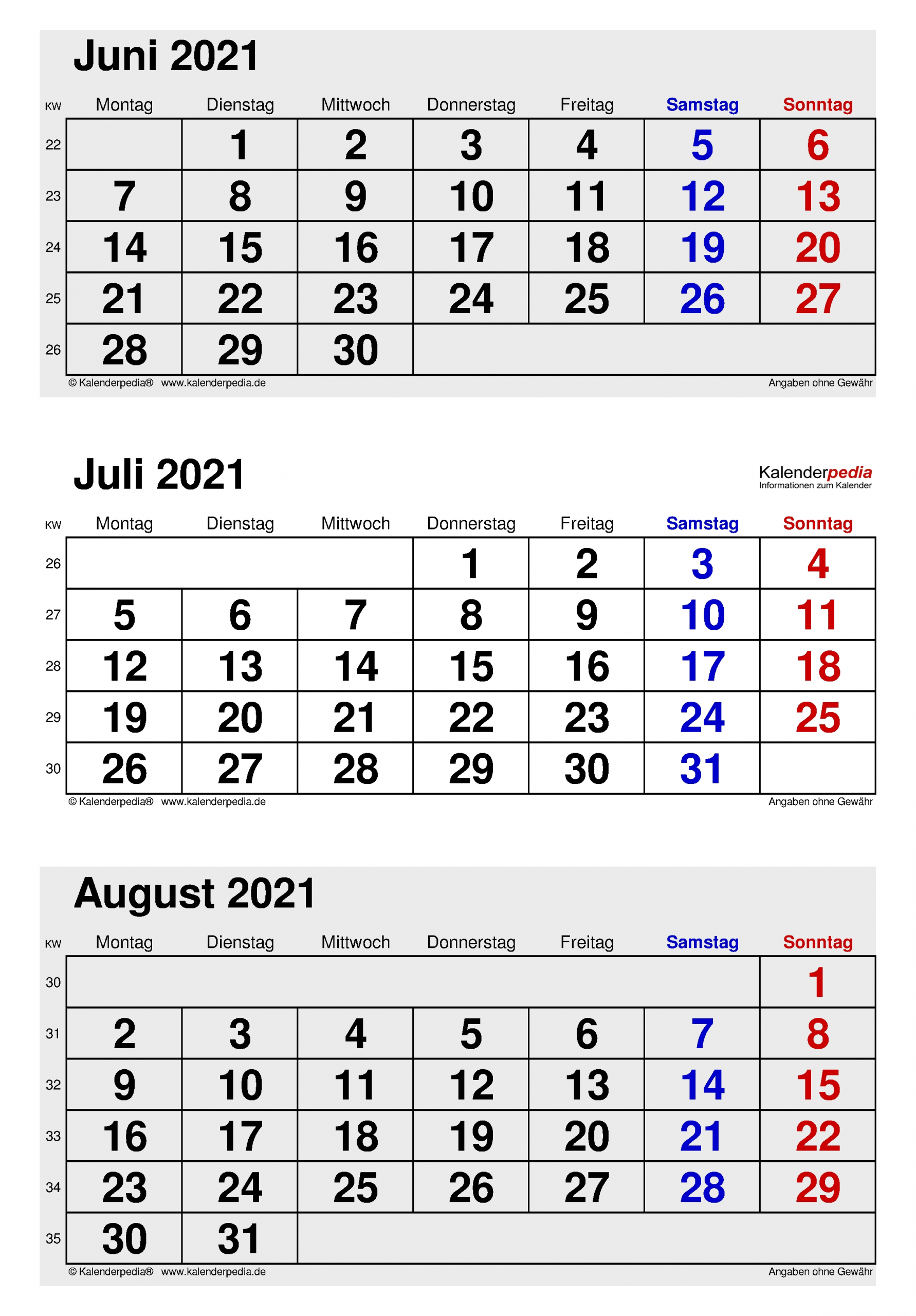 Catch Kalender Juli/August 2021