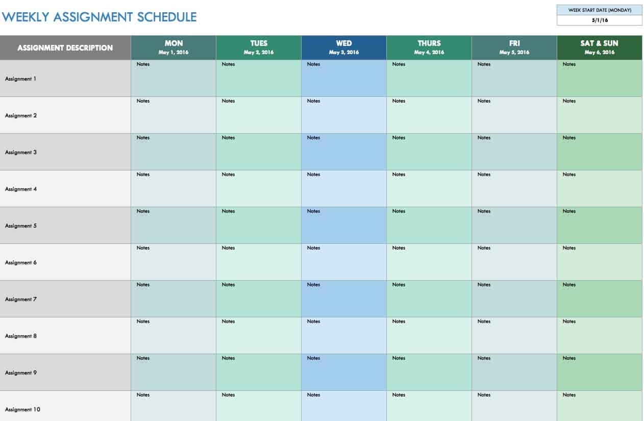 Look Ahead Plan Templets – Best Calendar Example