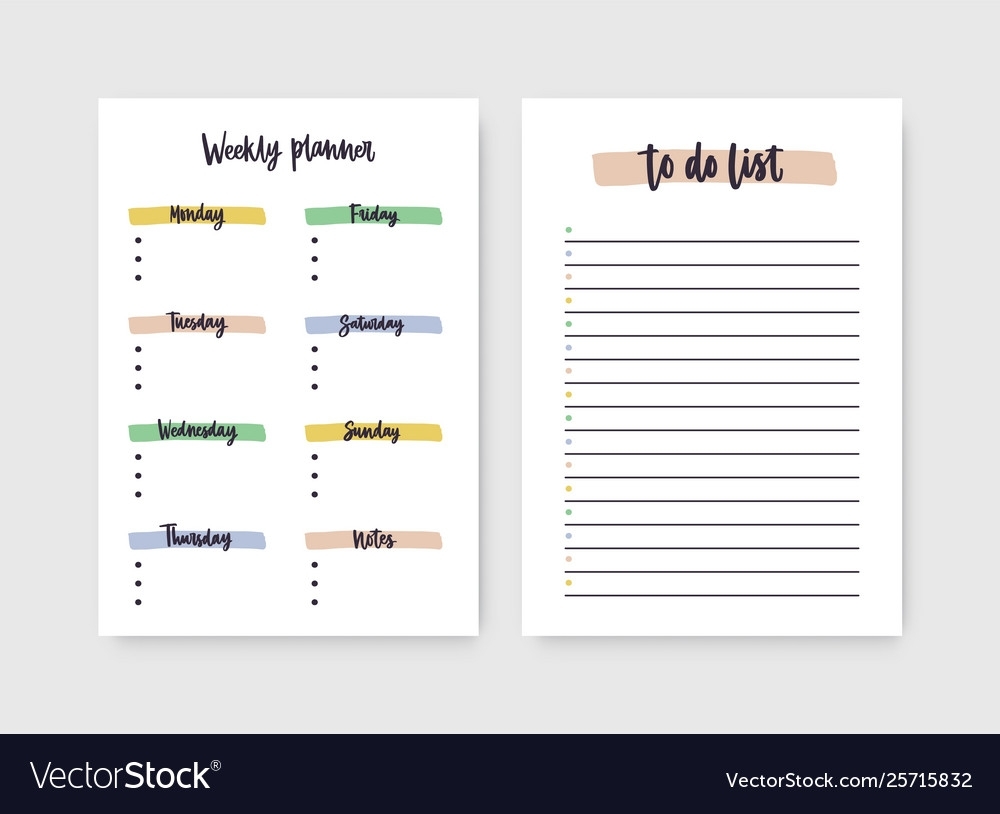 Get Monday – Friday To Do List | Best Calendar Example