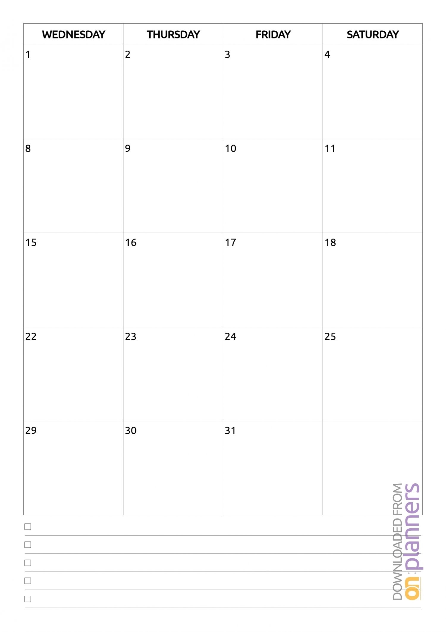 Catch Month At A Glance Blank Calendar Template