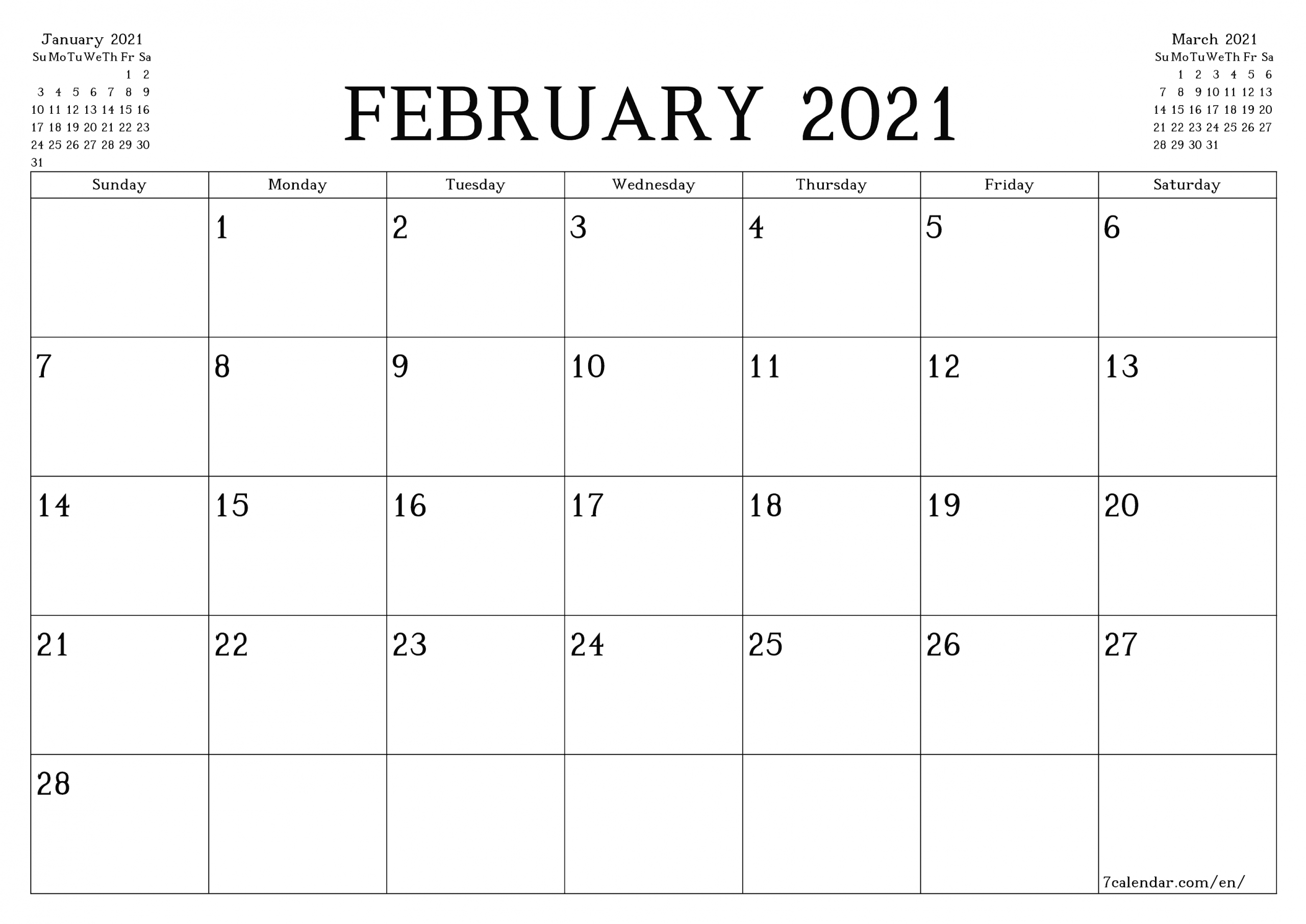 Catch Monthly 2021 Printable Calendars