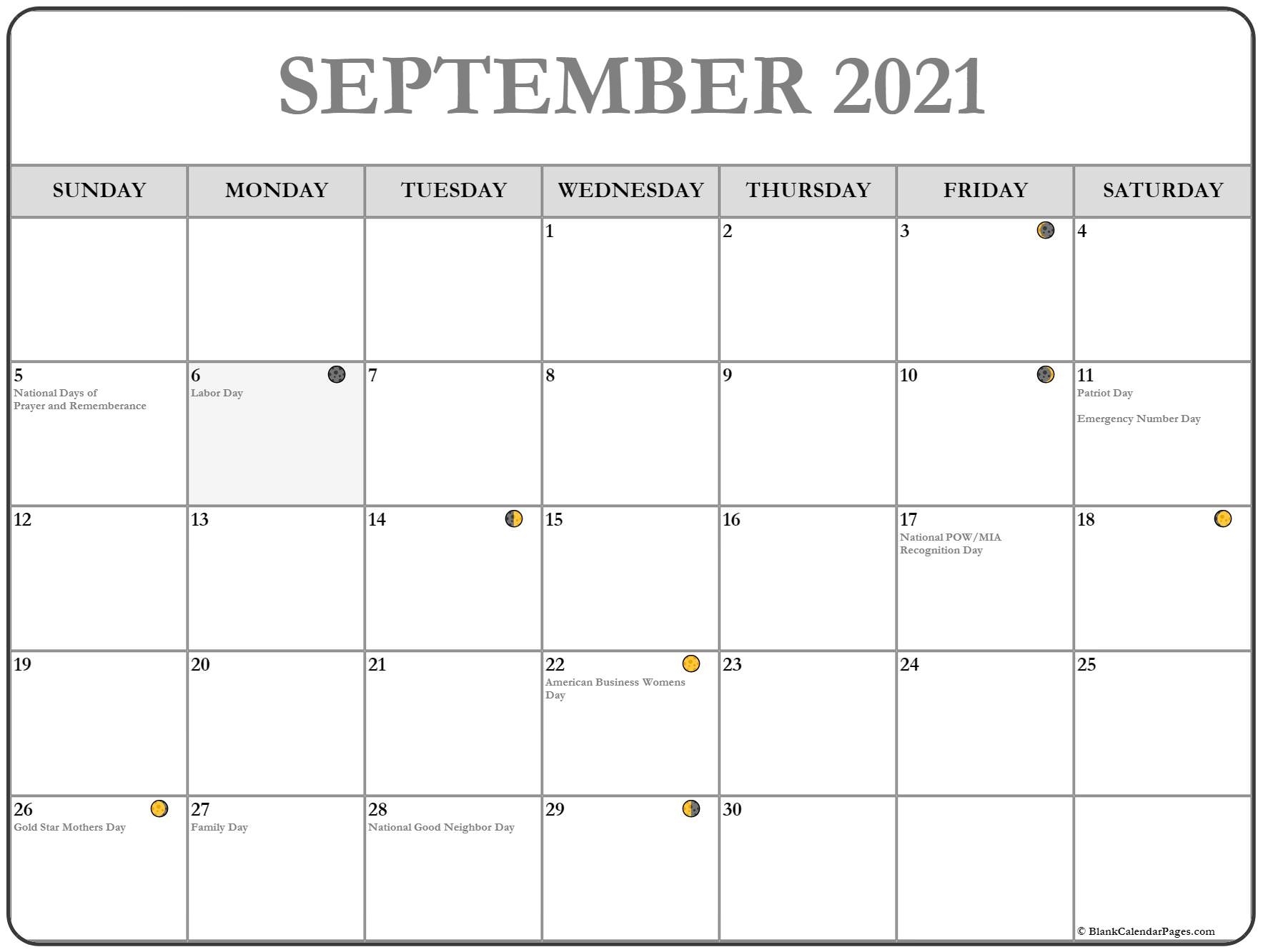 Catch Moon Phases September 2021