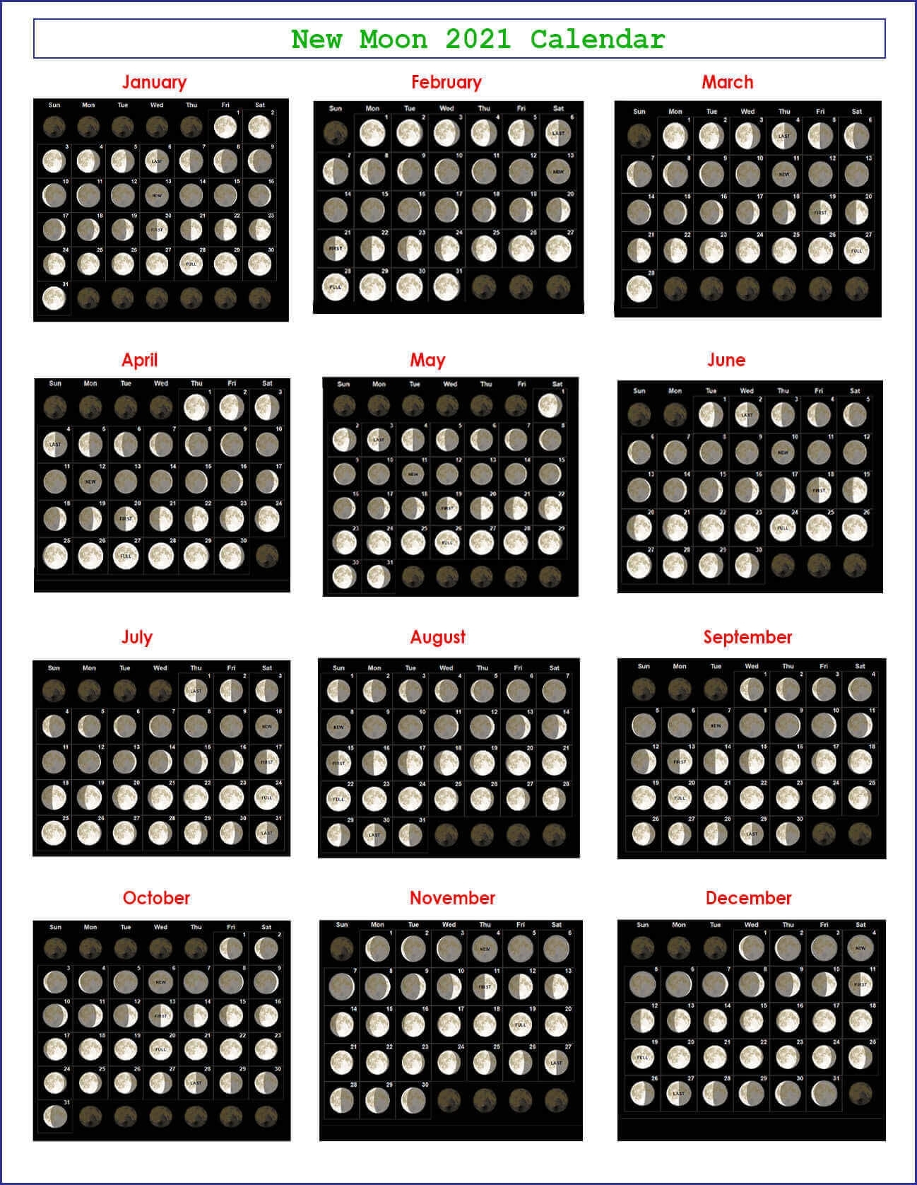 Collect Moon Phases September 2021 | Best Calendar Example