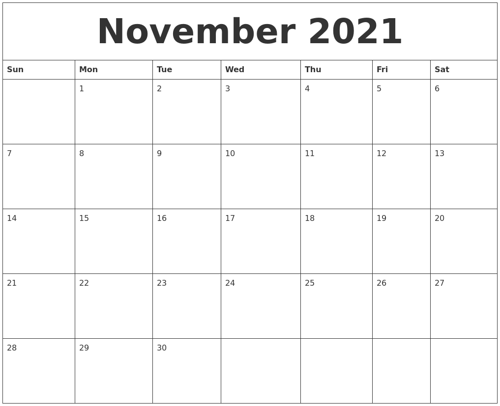 Catch November Calandars 2021