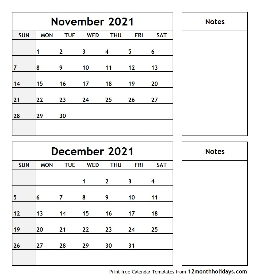 Catch November December Calendar 2021