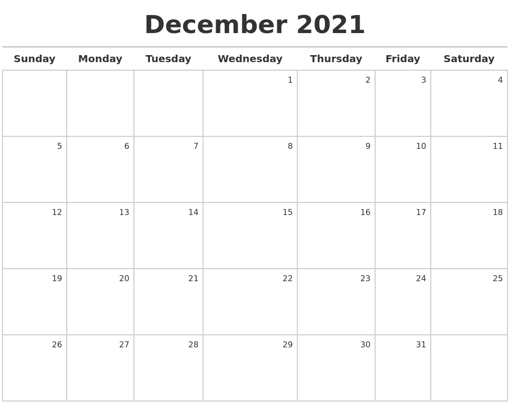 Catch Printable Calendar December 2021 8X11