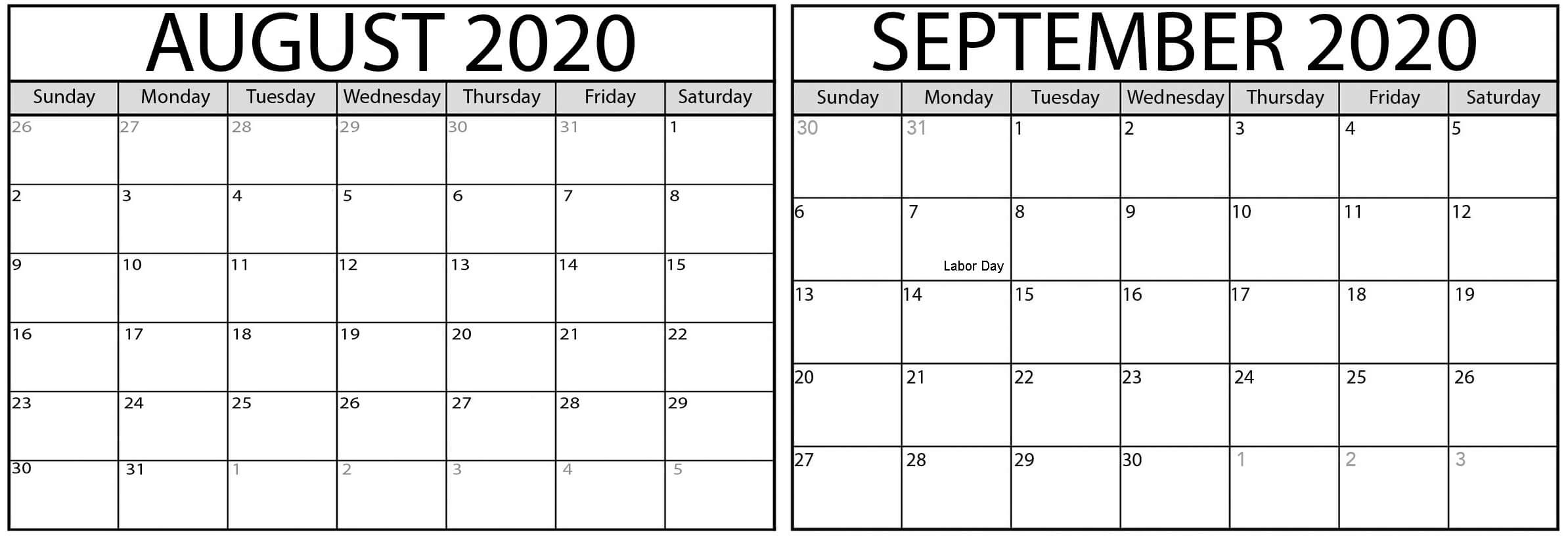 Catch September 2021 Overlap August Calendar