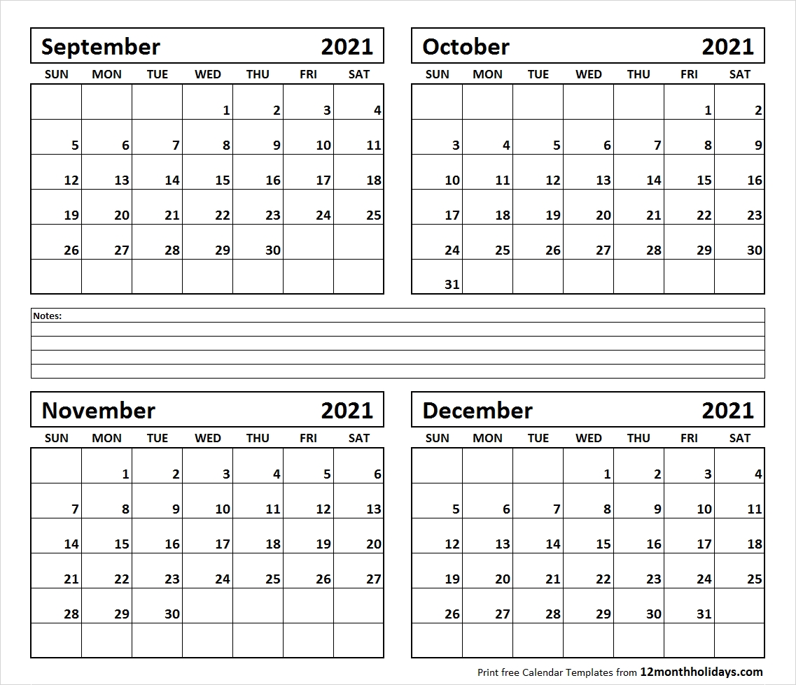 Catch September To December 2021 Calendar