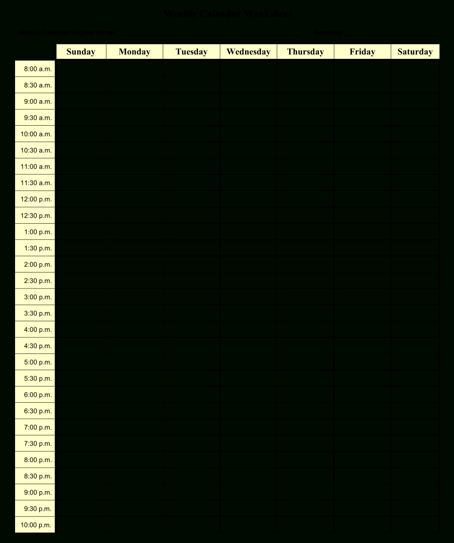 Catch Time Slot Calendar