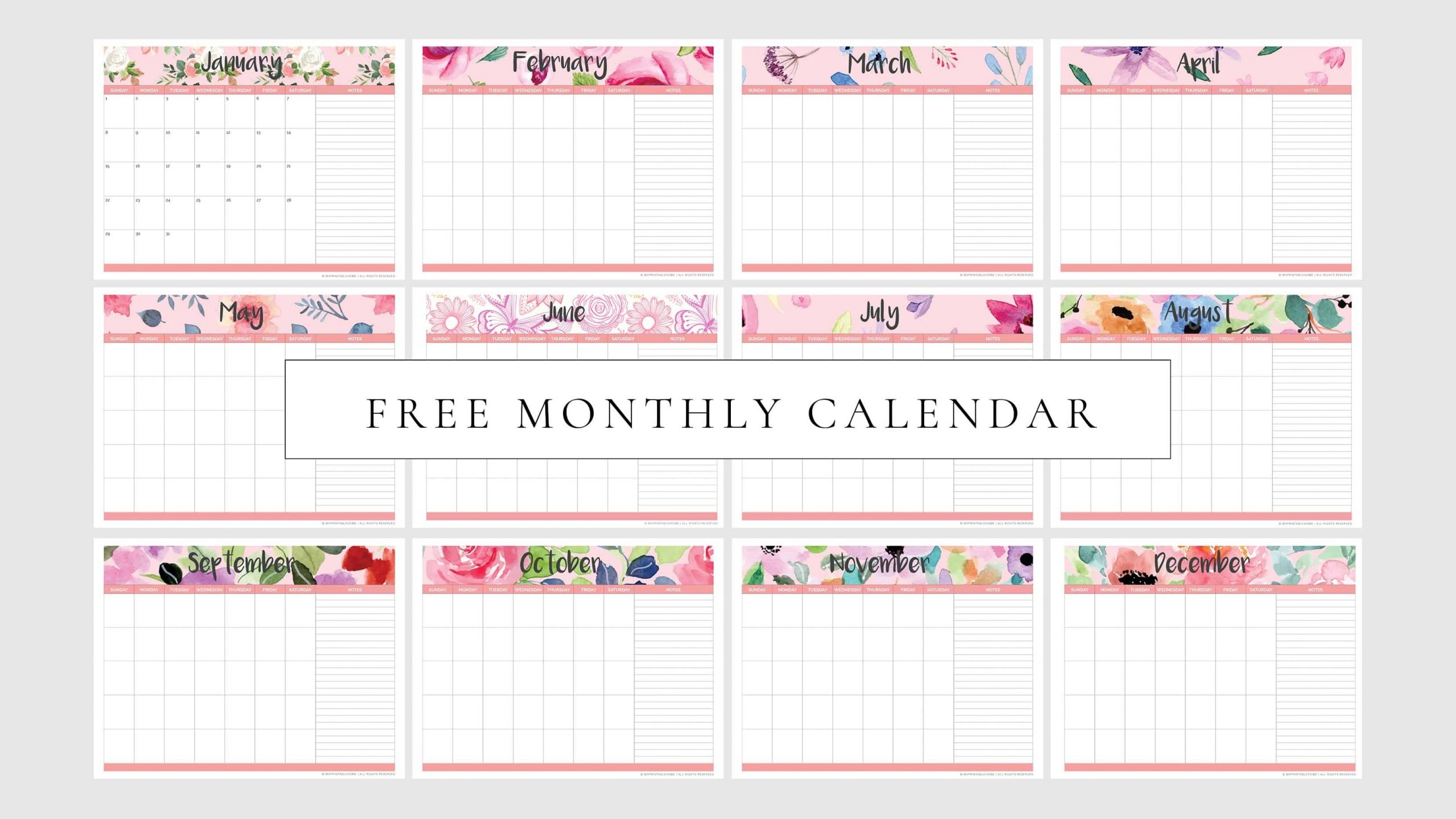 Catch Undated Calendar Month
