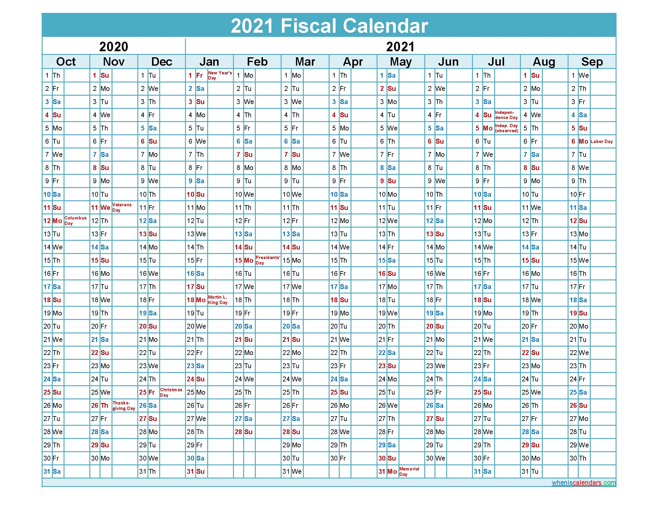 Catch Week Numbers Financial Year 2021