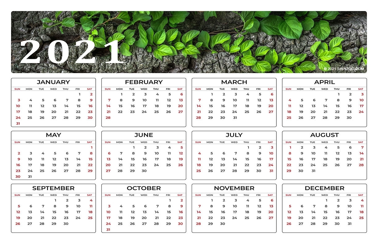 Collect 11X17 Printable Calendar 2021