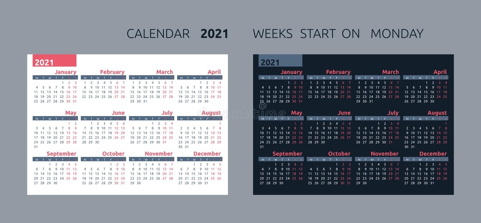 12 Month Calendar Template2021 Best Calendar Example
