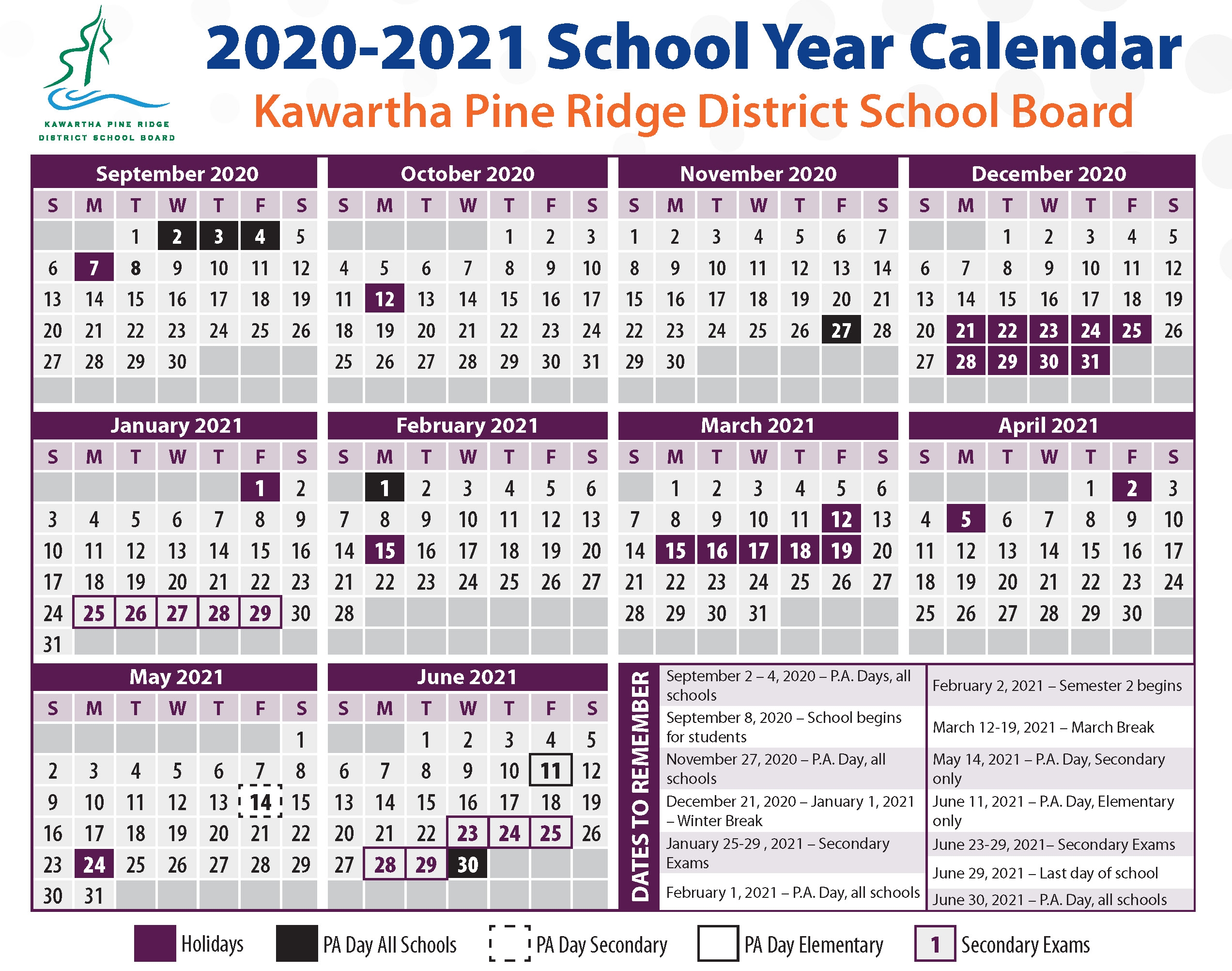 Collect 2021 2021 School Year Calendar