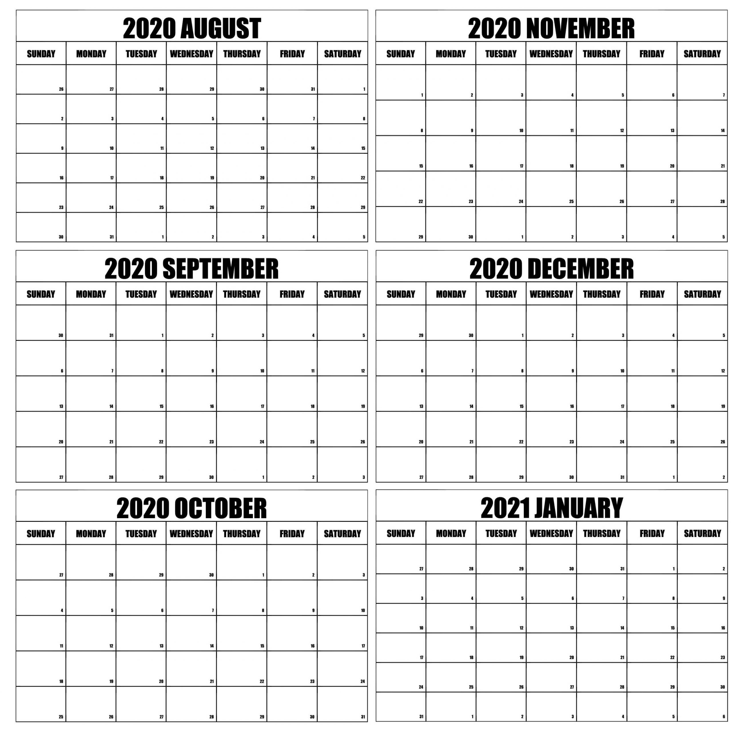 Collect 2021 Calendar Of August Through December