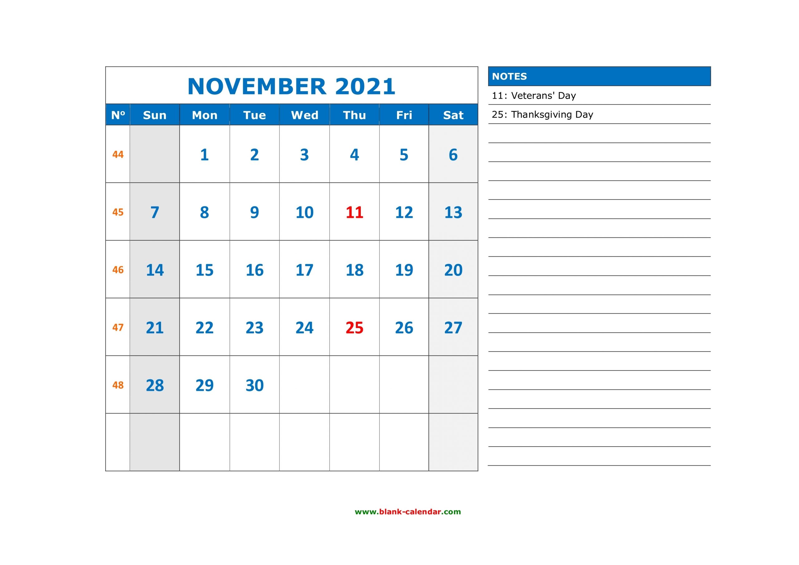 Collect 2021 Calendar Spaces