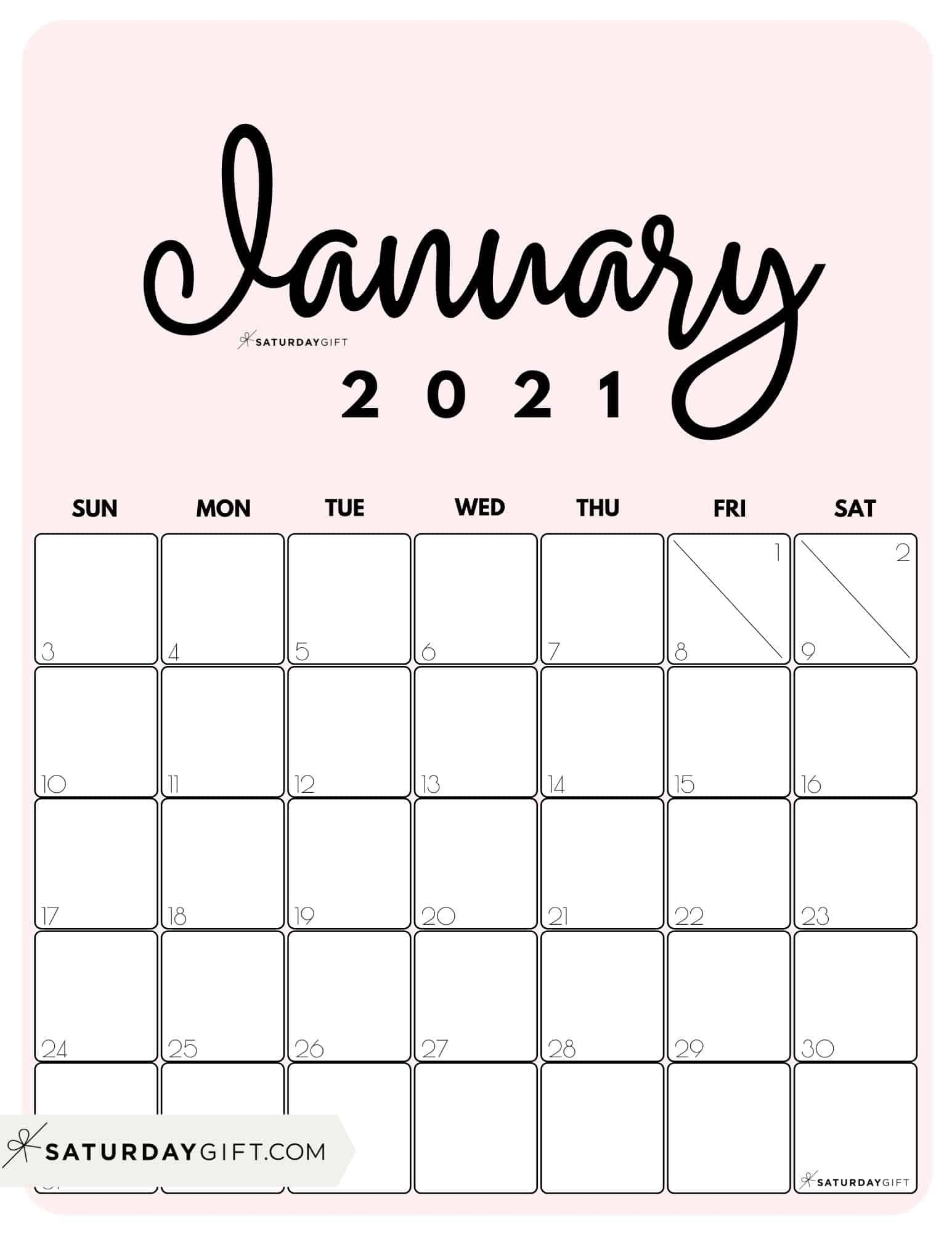 Collect 2021 Cute Calendar Printable Free