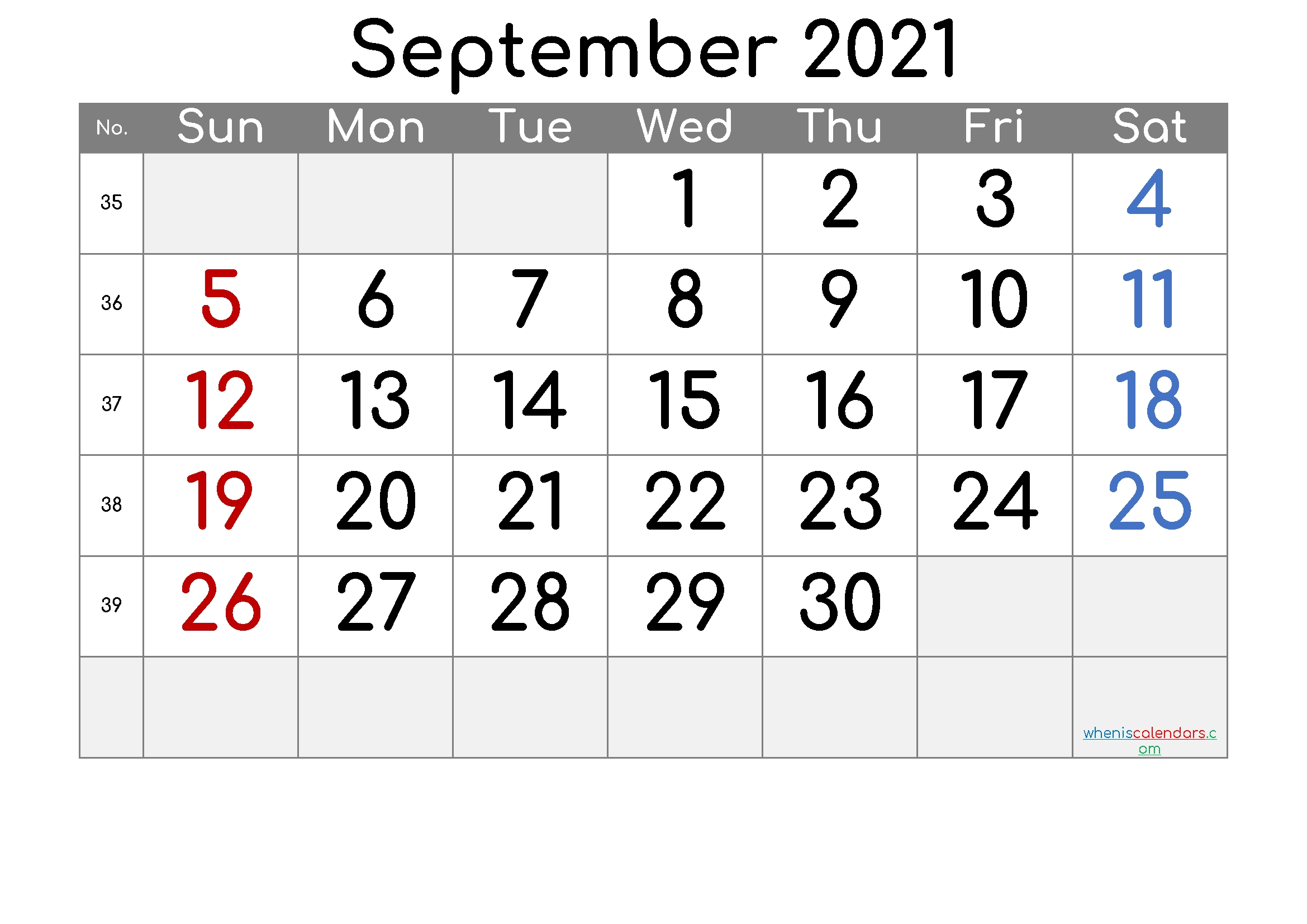 Collect 2021 Free Printable September Calendar
